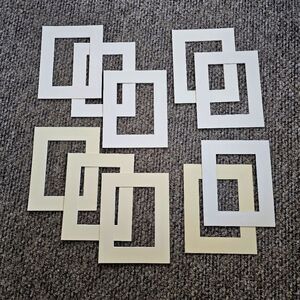 10 Pre-Cut Beveled Matte Photo Frames 8"x10" Fits 5"x7" Cream & White 5 New